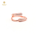 Nihla Silver Rose Gold Plated Wrap Ring