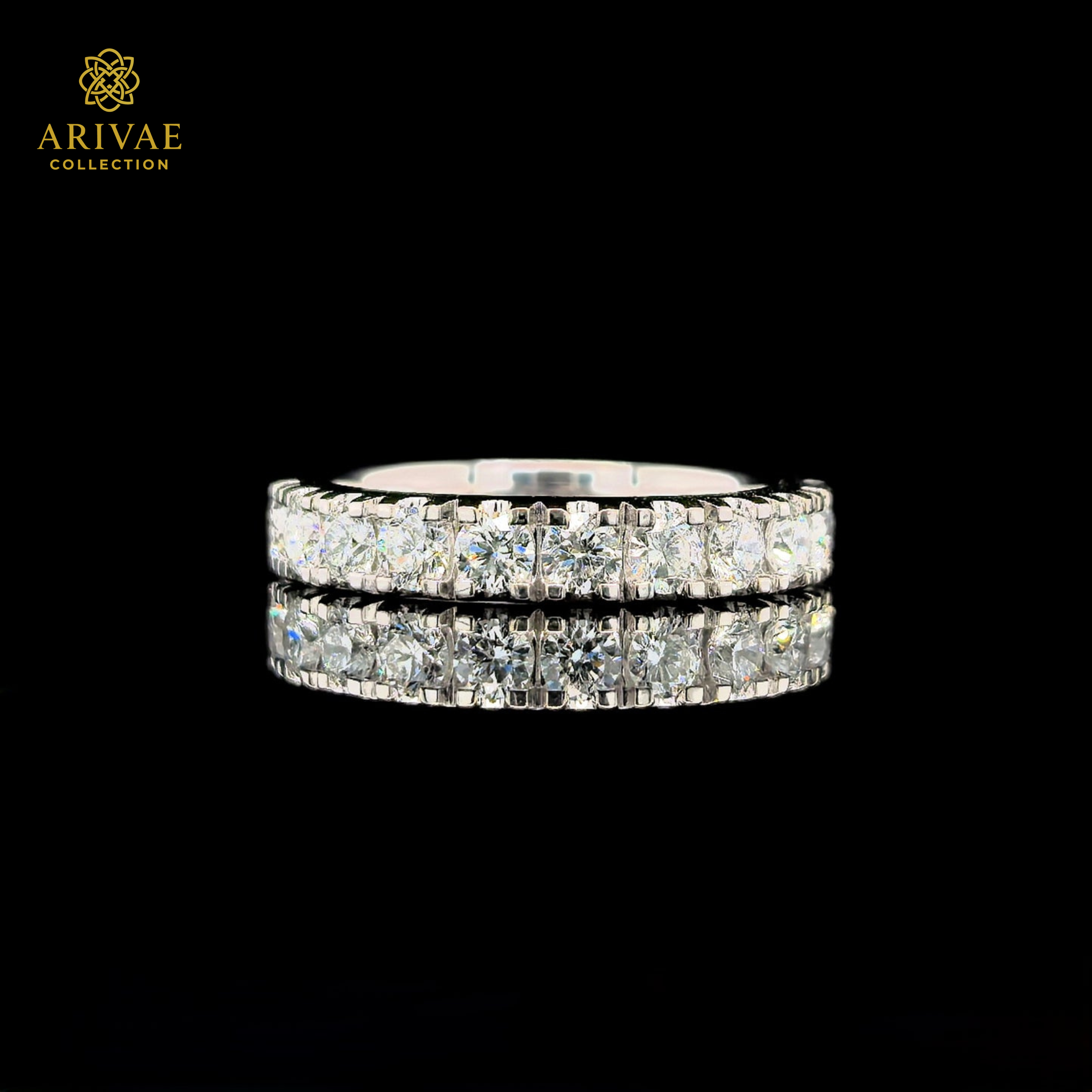 Arivae Round Brilliant Diamond Half Eternity Ring