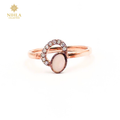 Nihla Silver Rose Gold Plated Circle Ring