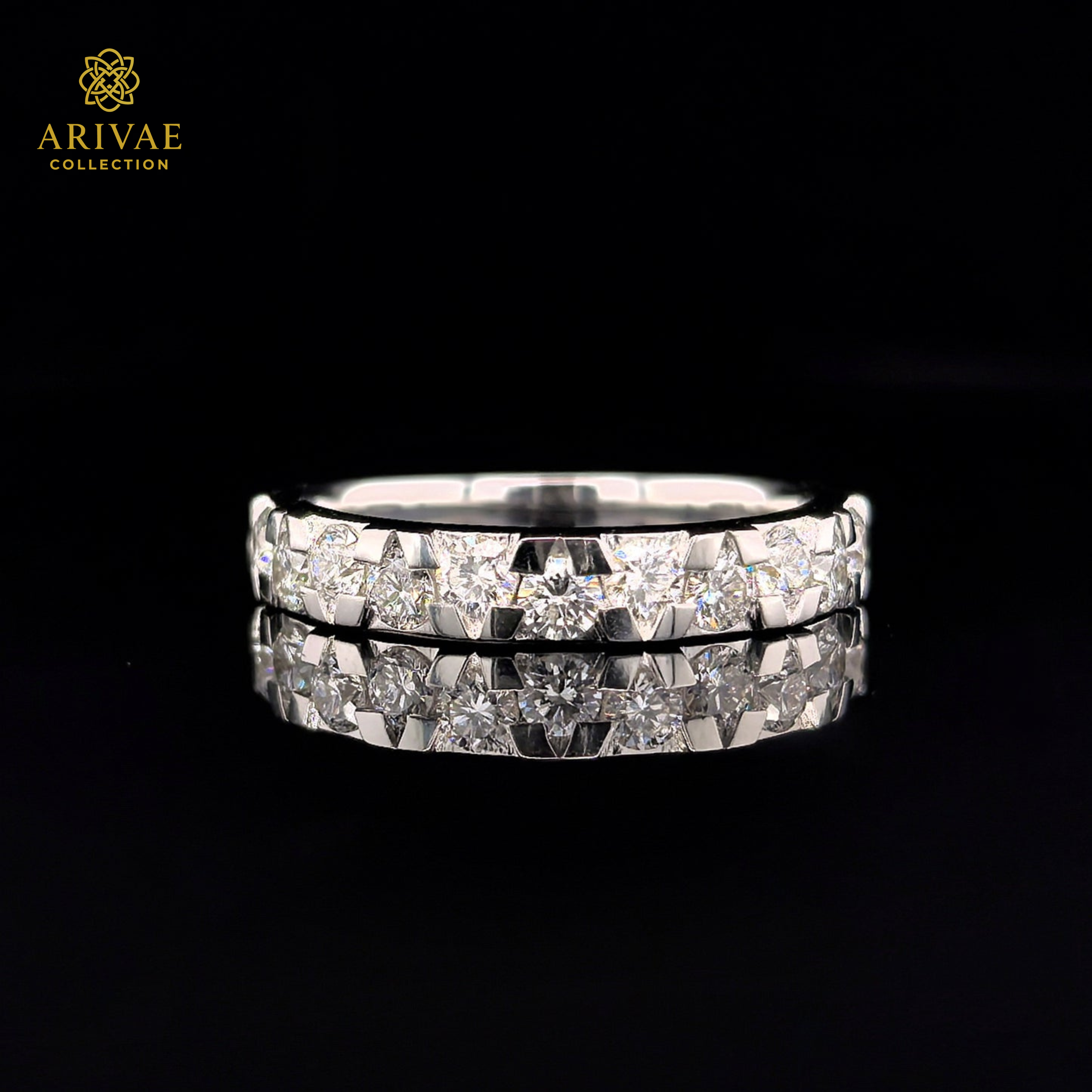 Arivae Round Brilliant Half Eternity Diamond Ring