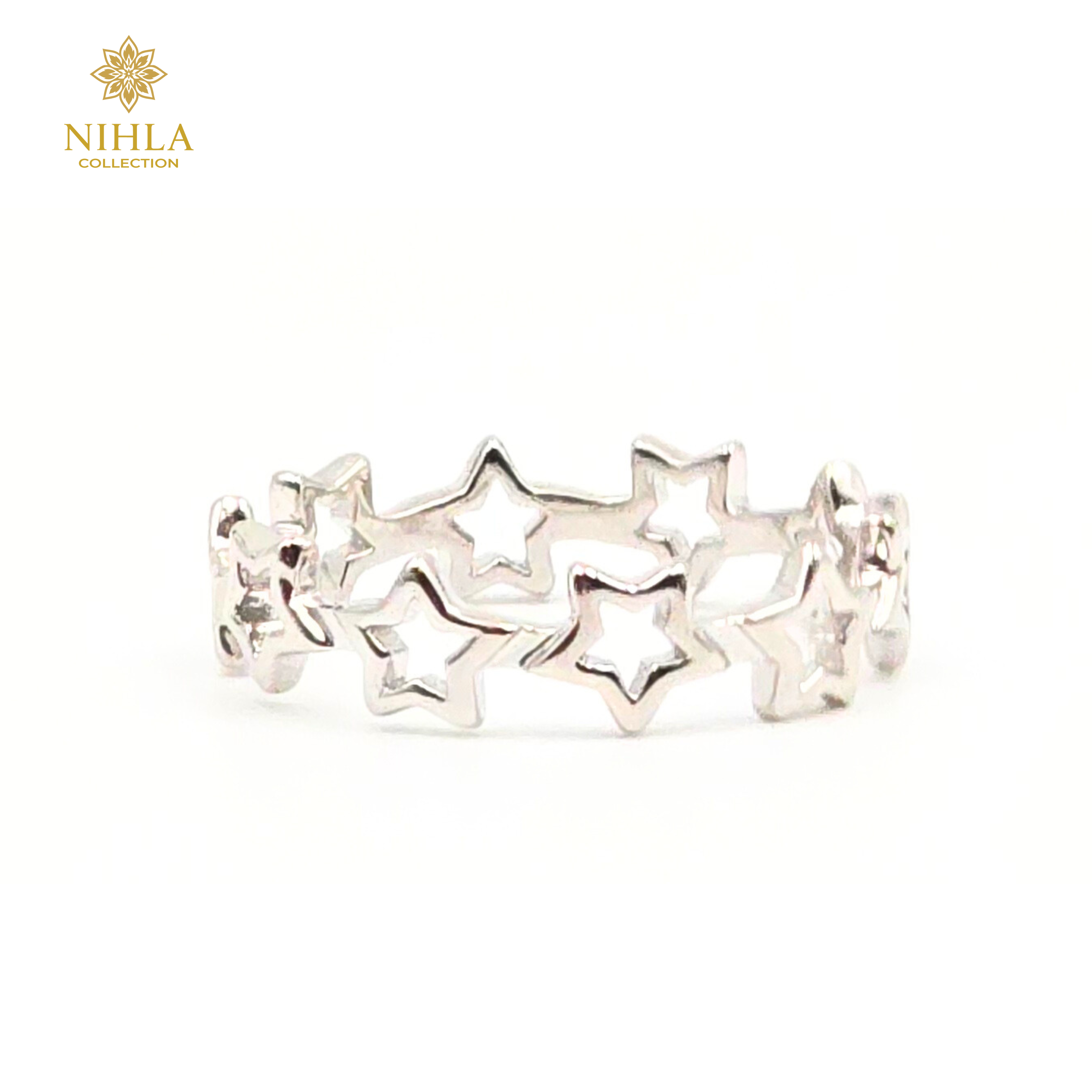 Nihla Sterling Silver Star Cut Out Ring