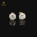 Arivae Round Brilliant Cut Diamond Stud Earrings