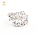 Nihla Sterling Silver Cubic Zirconia Wrap Ring