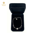 Nihla Silver Star & Cubic Zirconia Dangle Bracelet