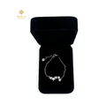 Nihla Silver Cubic Zirconia Cluster of Stars Bracelet